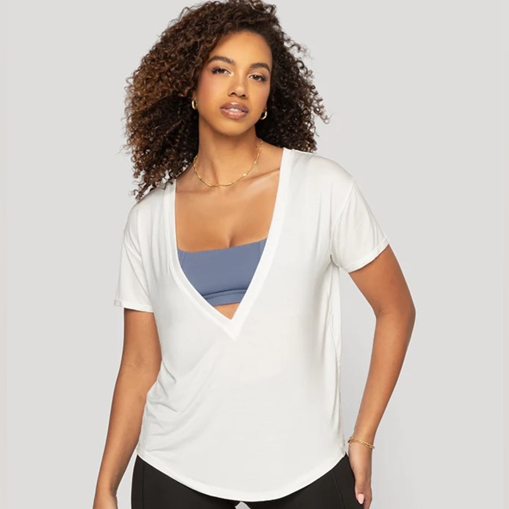 Popflex Active Deep V Reversible Tee
